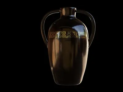 Antique Greek Urn Vase Low-poly 3D model