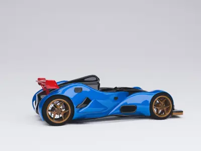 CONCEPT SPORT CAR BLUE CARBON 3D model