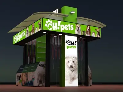 pet accessories store 3D model