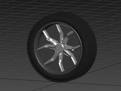 Sports car Wheel 3d model  3D print model