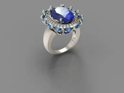 WOMEN RING N - 245 3D print model
