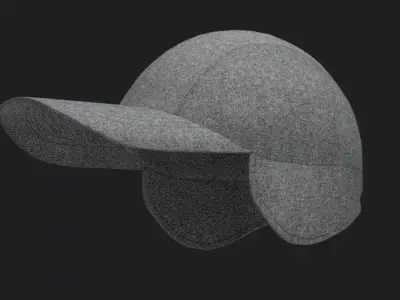 Beanie Cap with Ear Flap  Low-poly 3D model