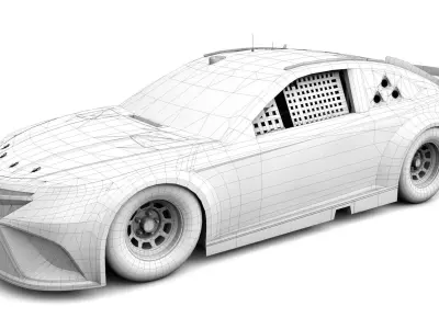 Toyota Camry XSE NASCAR Low-poly 3D model
