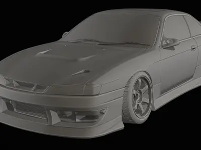 URAS Monkey Magic Type-2 S14 Kouki - GT7 Base 3D model