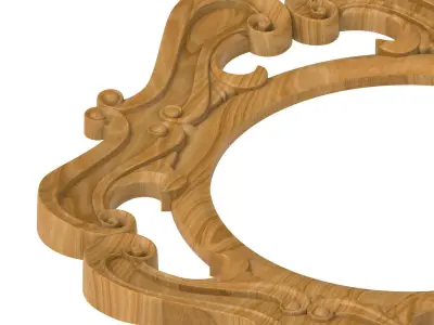 Carved picture frame STL 3D model 17
