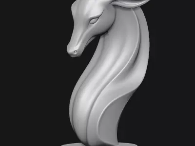 Fox sculpture 3D print model