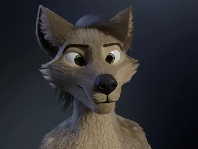 Kadu Anthro Wolf 3D model