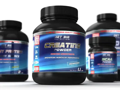 Nutrition Supplements Pack 3D model