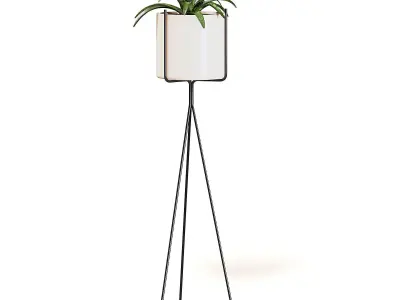 Plant on Tall Rack 3D Model 3D model