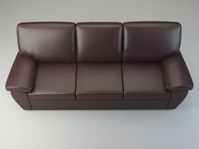 Highly Detailed Realistic Leather Sofa Senator 3D model