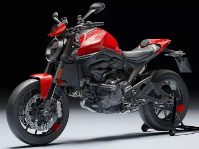 Ducati Monster Plus 2021 Low-poly 3D model