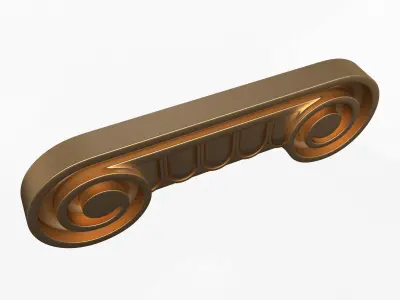 Antique Ionic capital Low-poly 3D model