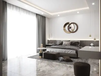 interrior design of luxury villa 3D model