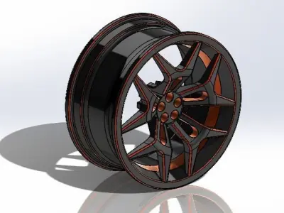 Rim 3D Model orange rims 3D print model