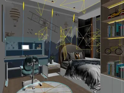 Modern Children Room 3D model