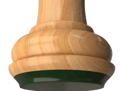 3D Wooden Chess Rook Low-poly 3D model