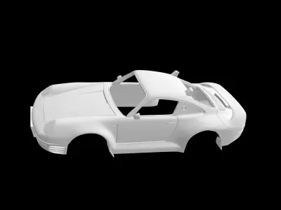 Porsche 959 Rally 3D print model