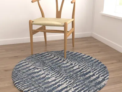 Round Rug Set 106 3D model
