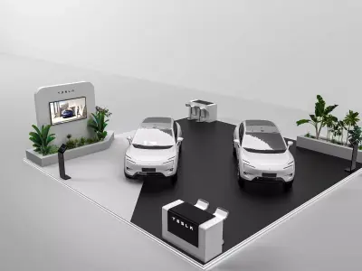 booth 10x10 show car  3D model