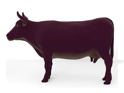 Cow full body Low-poly 3D model