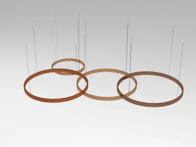 Hanging Ring Lamp Chandelier 3D model