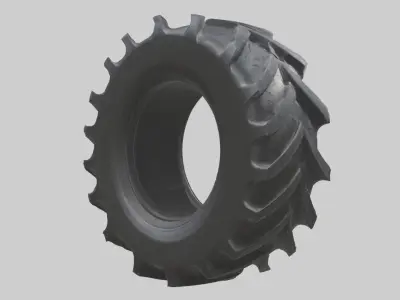 Farmtractortiremod 1 Low-poly 3D model