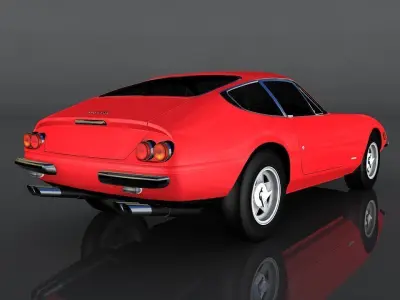 1968 Ferrari 365 Low-poly 3D model