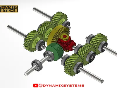 3D Printed Differential For RC Cars And Robotics 3D print model