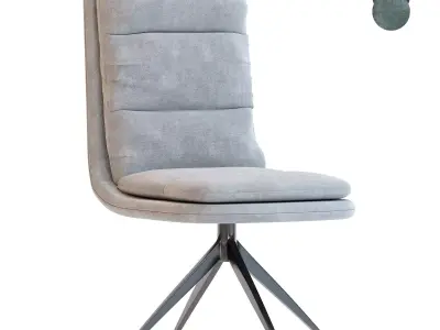 Luxury Double Layer Dining Chair 3D model