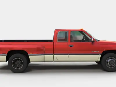 Dodge Ram 1996 3500 Laramie Low-poly 3D model