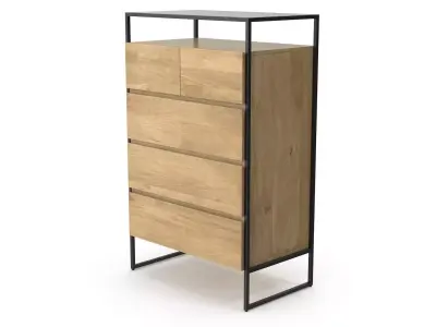 Wooden Unit v3 Low-poly 3D model