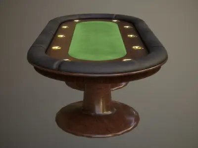 Poker table PBR  Low-poly 3D model