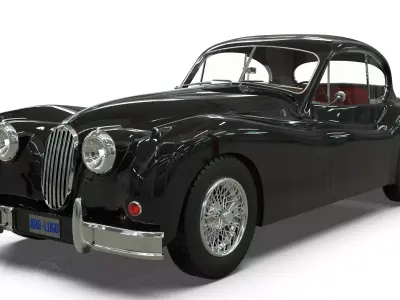Jaguar XK140 Coupe 1954 Low-poly 3D model