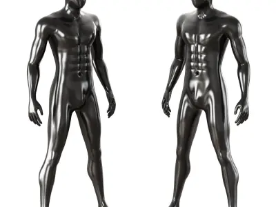 Two modern mannequins 3D model
