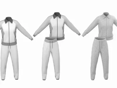 Woman Sportswear 10 Low Poly Base Mesh 3D model