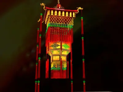 Chinese Red Lantern 3D model 71