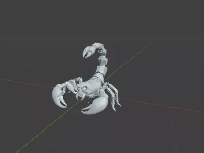 skeleton scorpion Halloween 3D print model