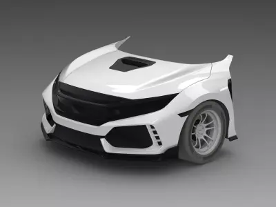 CIVIC TYPE R FK8 Front Exterior Surface Model - 3D Laser-Scanned 3D model