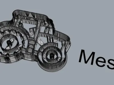 Tractor cookie cutter 3D print model