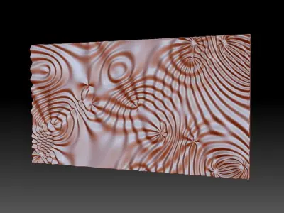 Flow 6370 wavy 3D relief for CNC milling 3D print model