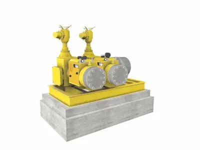 Centrifugal Pump Model Low-poly 3D model