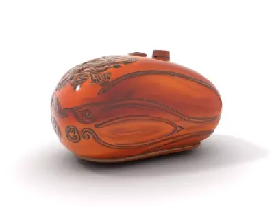 Carved Wooden Capsule model pack Low-poly 3D model