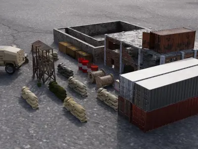 low-poly assets package for games 3D model