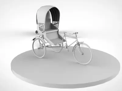 Rikshah bicycle 3D model