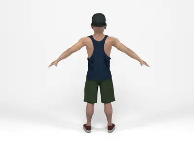 Boy 10 Low-poly 3D model