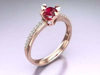 Diamond Ring - Womens Rings - N717915 3D print model