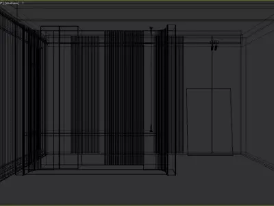 Luxury Foyer with Backlit Stone Art and Minimalist Console 3D model