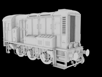 British Rail Class 08 Rail Blue Livery Free low-poly 3D model