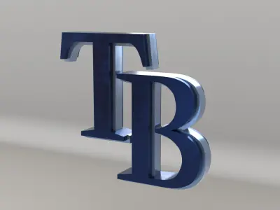 MLB Tampa Bay Rays V2 Team Logo 3D model