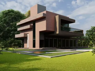 Casa Scene-villa-modern house 3D model purchase